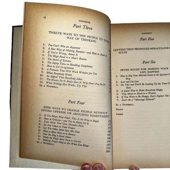 How To Win Friends And Influence People Dale Carnegie Vintage Coffee Table Book - Picture 11 of 16